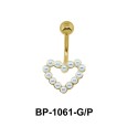 Pearl Heart Belly Pearl Piercing BP-1061