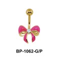 Pink Bow Belly Piercing BP-1062