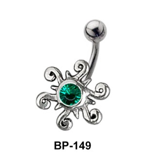 Attractive Multistone Flower Belly Piercing BP-149