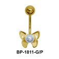 Butterfly Pearl Belly Piercing BP-1811