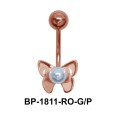 Butterfly Pearl Belly Piercing BP-1811