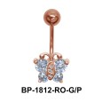 Butterfly CZ Belly Piercing BP-1812