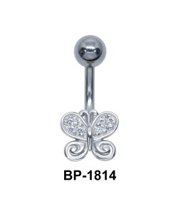 Butterfly CZ Stone Belly Piercing BP-1814