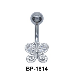 Butterfly CZ Stone Belly Piercing BP-1814