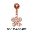 Butterfly CZ Stone Belly Piercing BP-1814