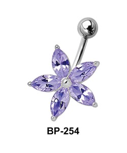 Flower Shaped Belly CZ Crystal BP-254 