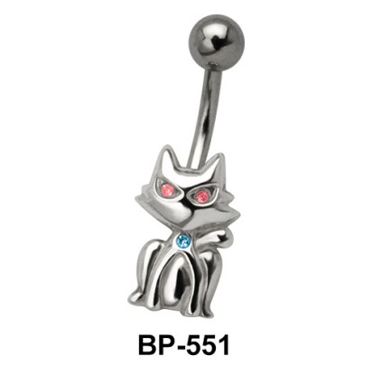 Stone Set Kitty Belly Piercing BP-551