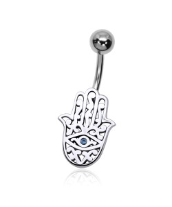 Hamsa Hand Filigree Belly Piercing BP-570st