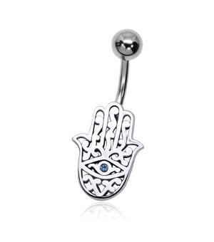 Hamsa Hand Filigree Belly Piercing BP-570st