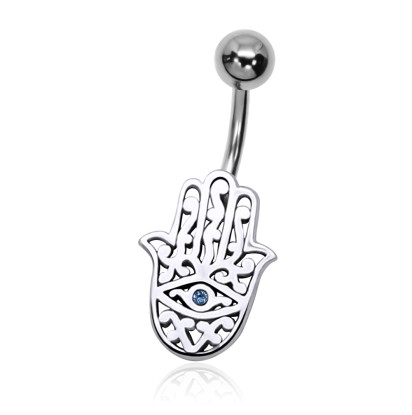 Hamsa Hand Filigree Belly Piercing BP-570st