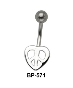 Peace Heart Belly Piercing BP-571