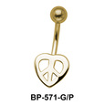 Peace Heart Belly Piercing BP-571