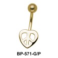 Peace Heart Belly Piercing BP-571