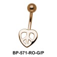 Peace Heart Belly Piercing BP-571