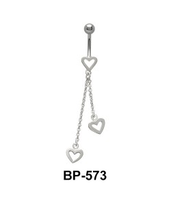 Pair of Chained Heart Shaped Brass BP-573