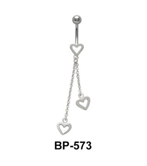 Pair of Chained Heart Shaped Brass BP-573