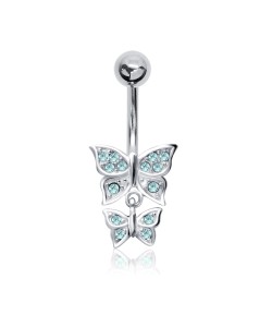 Dual Butterflies Belly Piercing BP-583