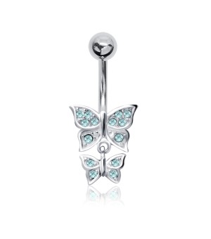 Dual Butterflies Belly Piercing BP-583