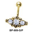 Blue Stones Designer Belly Piercing BP-909