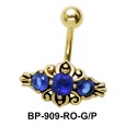 Blue Stones Designer Belly Piercing BP-909