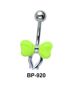 Bow Shaped Fluorescent Belly Piercing BP-920