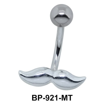 Shiny Mustache Belly Piercing BP-921-MT