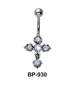 Cross CZ Stone Belly Piercing BP-930