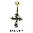 Cross CZ Stone Belly Piercing BP-930