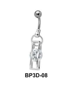 Jewel Drop Belly Piercing BP3D-08