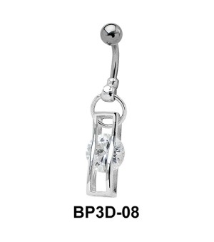 Jewel Drop Belly Piercing BP3D-08