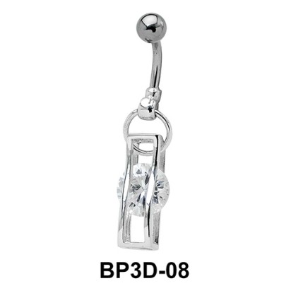 Jewel Drop Belly Piercing BP3D-08