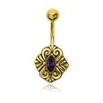 Intricate Designer Belly Button Ring BPBZ-03