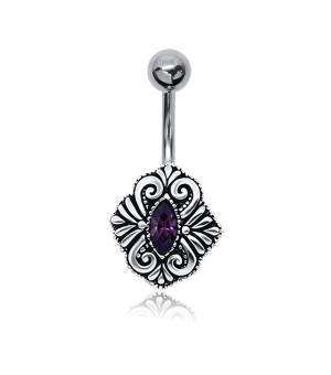 Intricate Designer Belly Button Ring BPBZ-03