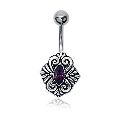 Intricate Designer Belly Button Ring BPBZ-03