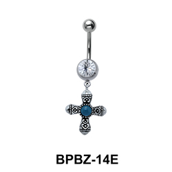Designer Cross Belly Piercing BPBZ-14E