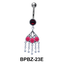 Pink Chandelier Stone Encrusted Belly Piercing BPBZ-23E