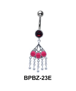 Pink Chandelier Stone Encrusted Belly Piercing BPBZ-23E