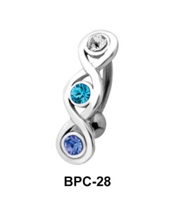Braided Design Upper Belly Piercing BPC-28