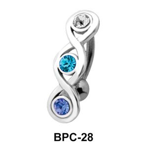 Braided Design Upper Belly Piercing BPC-28