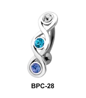 Braided Design Upper Belly Piercing BPC-28