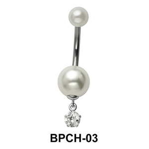 White Belly Pearl Dangling BPCH-03