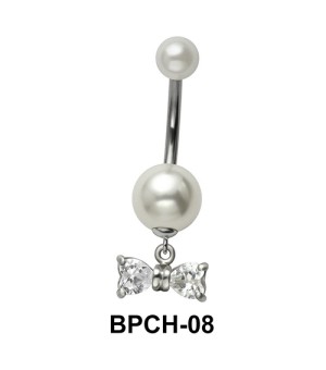 Bow Belly Pearl Dangling BPCH-08