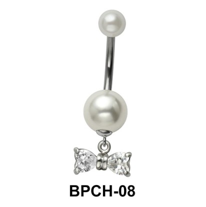 Bow Belly Pearl Dangling BPCH-08