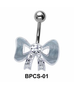 Stone Studded Bow Belly Classic Stone BPCS-01