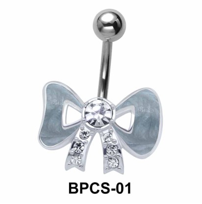 Stone Studded Bow Belly Classic Stone BPCS-01