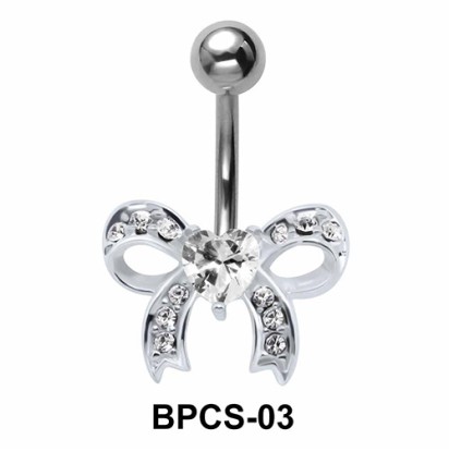 Stone Set Bow Belly Classic Stone BPCS-03