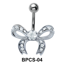 Stone Encrusted Bow Belly Classic Stone BPCS-04