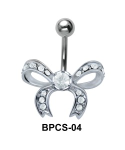 Stone Encrusted Bow Belly Classic Stone BPCS-04