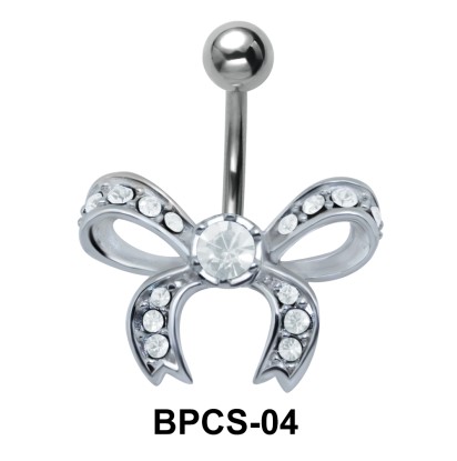 Stone Encrusted Bow Belly Classic Stone BPCS-04