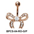 Stone Encrusted Bow Belly Classic Stone BPCS-04